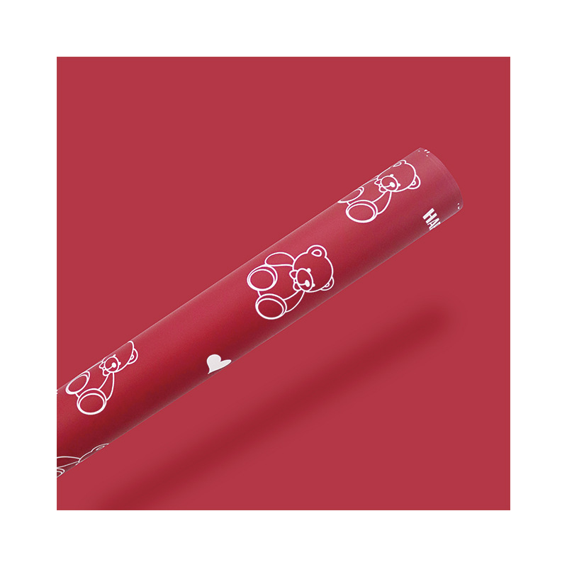 Huaxi amor oso papel de embalaje de flores dibujos animados impermeables hechos a mano DIY papel de embalaje floral florista materiales de flor al por mayor