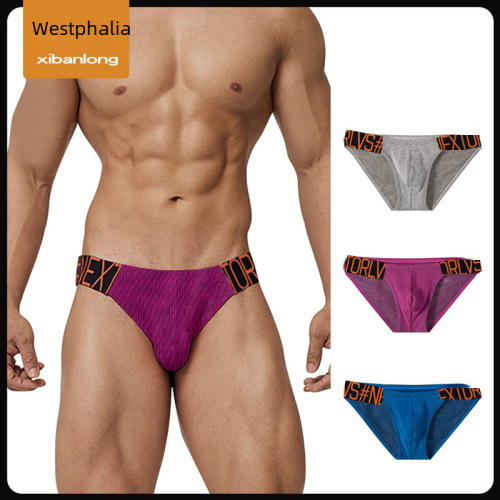 Men's Triangle Briefs eBay Fitness U-shape Scrotal Bag Plus Size Plus Fat Model Foreign Trade Triangle Briefs for Men Breathable Sports