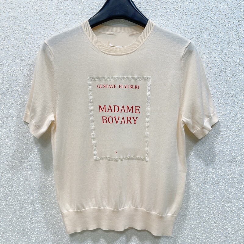 Shenzhen Nanyou Goods D Brand~Top~Premium Version 26 Early Spring New Collection Garden World Embroidered Knit Print Short Sleeve