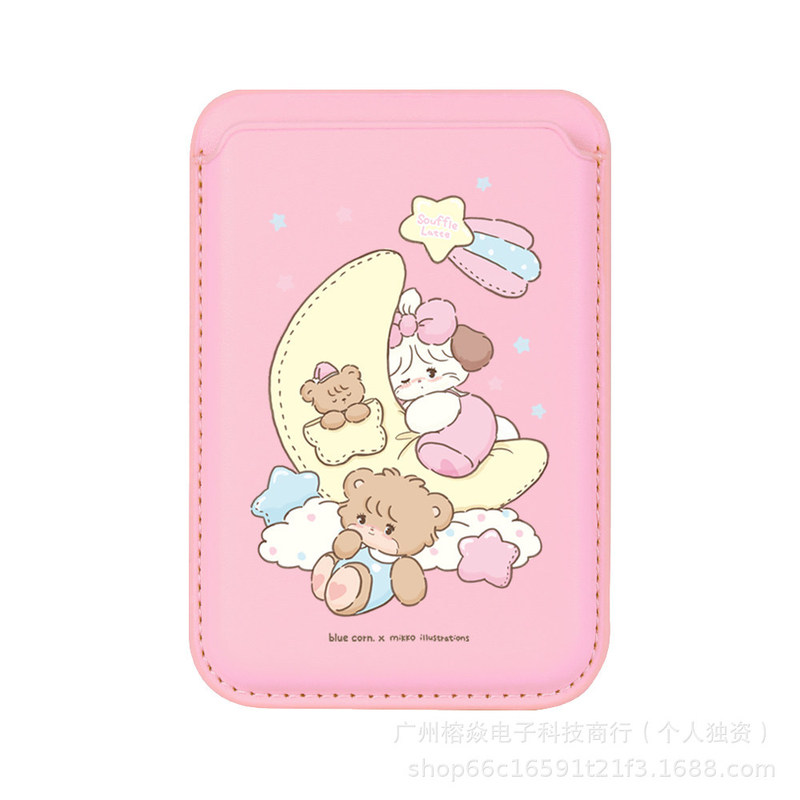 Cartoon Mikko Magnetic Card Holder Magsafe Suitable for Apple 12Pro Mobile Phone Case Iphone17 Subway Card Holder
