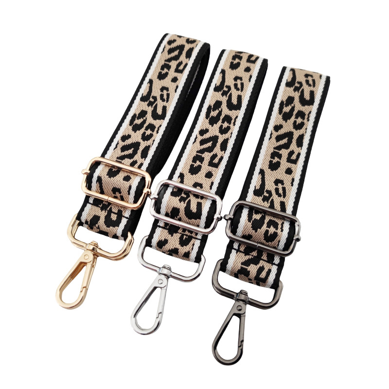 Polyester Cotton Leopard Bag Strap display picture 1