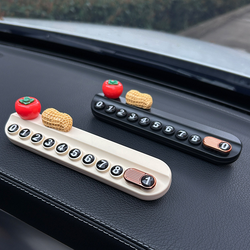 Estacionamiento temporal de automóviles Nuevo tipo de cosas buenas ocurren, placa de teléfono móvil adorable, decoración interior creativa del automóvil