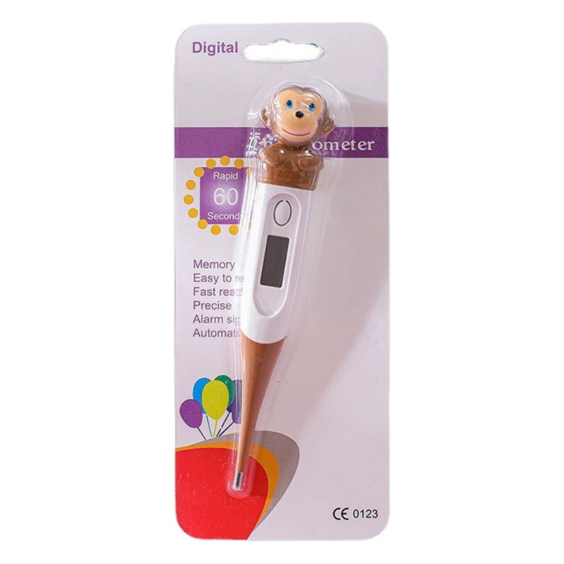 Мультяшный электронный термометр с мягкой головкой, бытовой цифровой термометр для человеческих подмышек, детский бытовой медицинский термометр