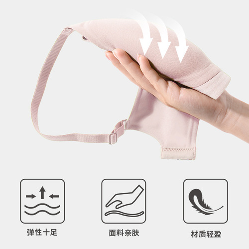 Orange inner banana concave bra for women summer new style front triangle hollow breathable no steel ring push-up thin cup no restraint bra