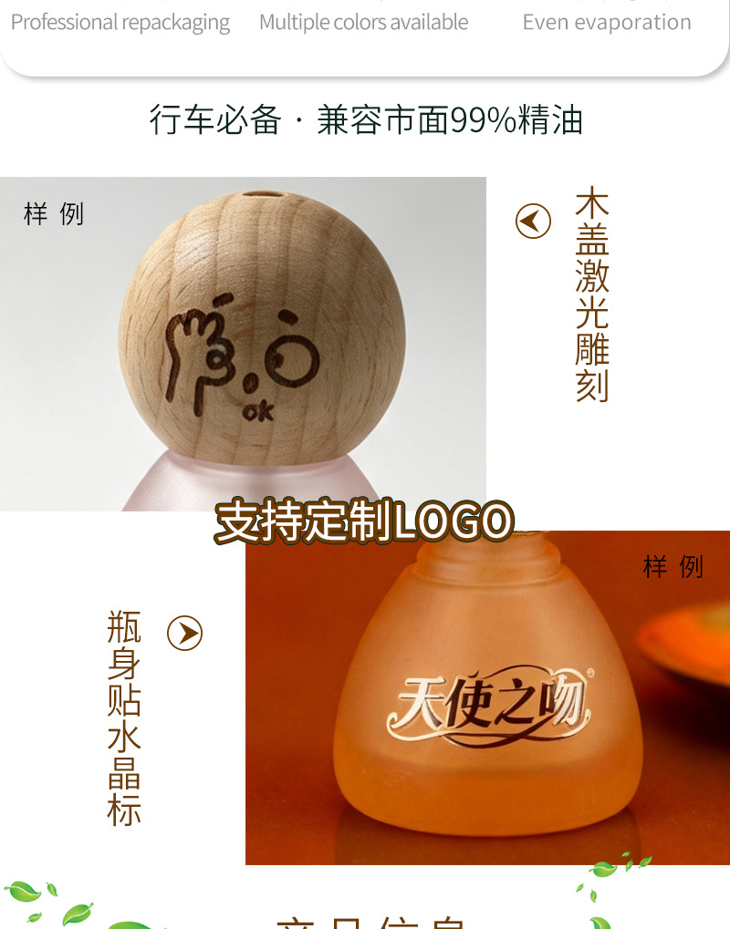 New Chinese-style car air freshener pendant, gourd-shaped car rearview mirror decoration, high-end car interior decor, deodorizing perfume empty bottle