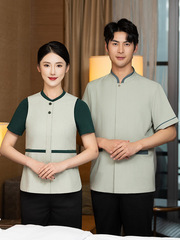 Uniform for Property Hotel Room Cleaning Aunts - Short Sleeve Summer Sales Office Mall Home Improvement Hospital Uniform