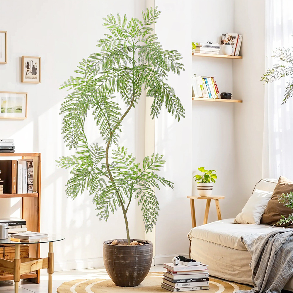 大型落地装饰蓝花楹盆栽家居意境绿植摆件仿真植物造景定制批发