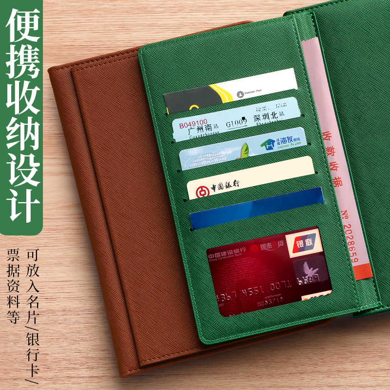 Almacenamiento multifuncional engrosado A5 cuaderno de negocios de gama alta reunión de la oficina de negocios bloc de notas diario traje