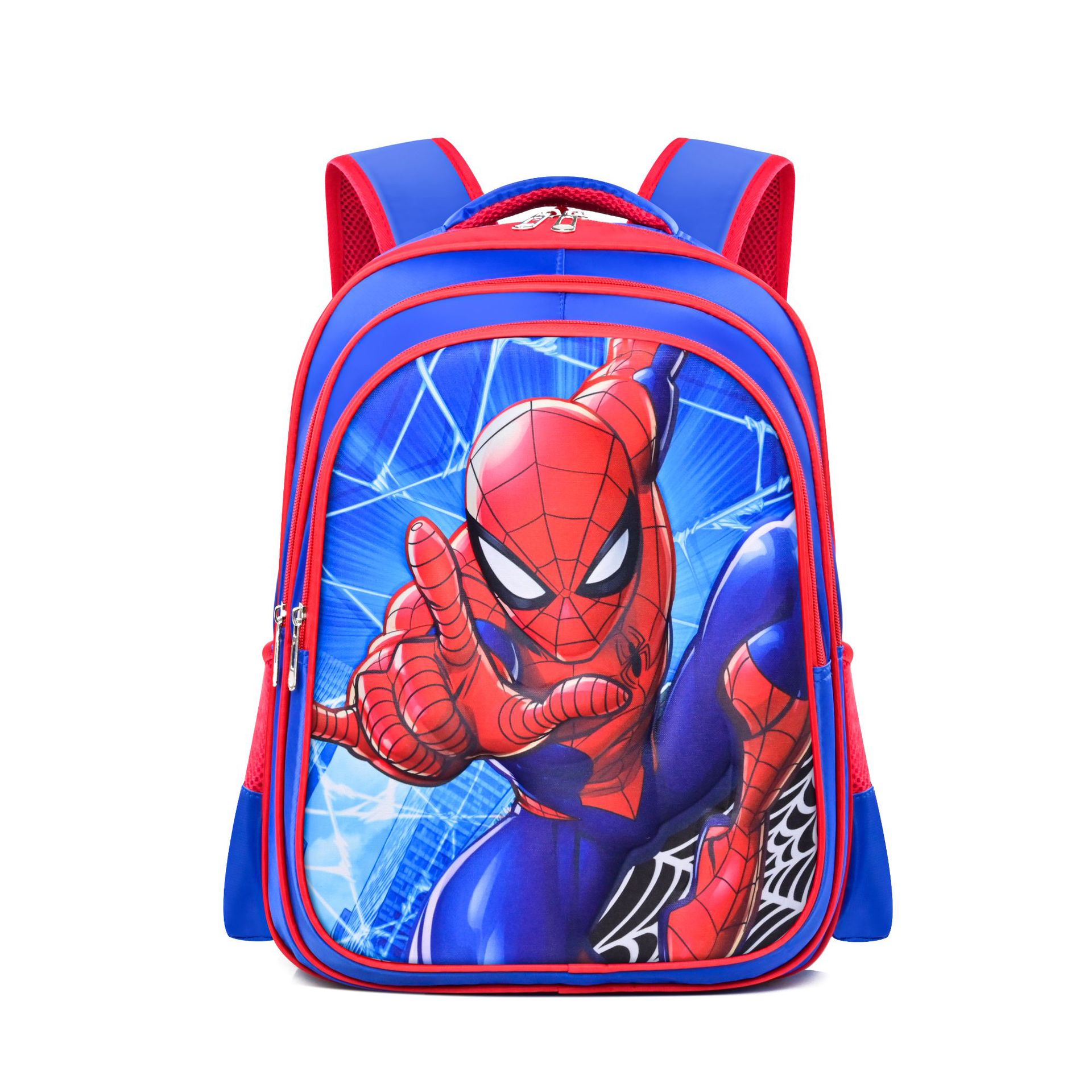 Nueva mochila escolar 3D de 16 pulgadas de gran capacidad, material de nailon, para niños y niñas de 1.º a 6.º grado.