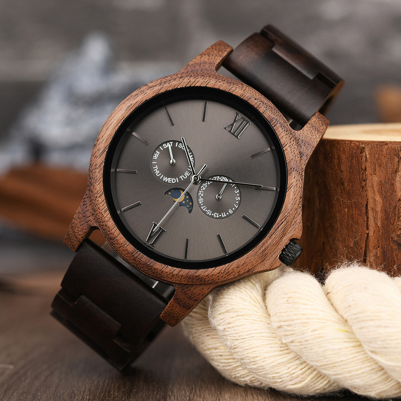 DODO DEER wood watch calendar Sunday night stars multifunctional quartz watch wood watch custom DODO DEER wood watch calendar Sunday night stars multifunctional quartz watch wood watch custom