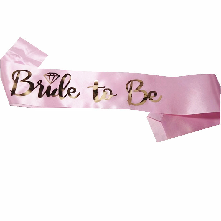 Fábrica de suministro de stock soltero fiesta novia para ser la correa de hombro de la novia estampado correa de dama de honor negro