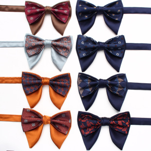 Lyle Men's Horn Bow Tie Business Fashion Retro Double Tie Suit Banquet Accessories Bow Tie Manufacturers in stock