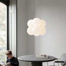北欧简约现代温馨浪漫主卧室奶油风灯饰餐厅气球泡泡球儿童房吊灯