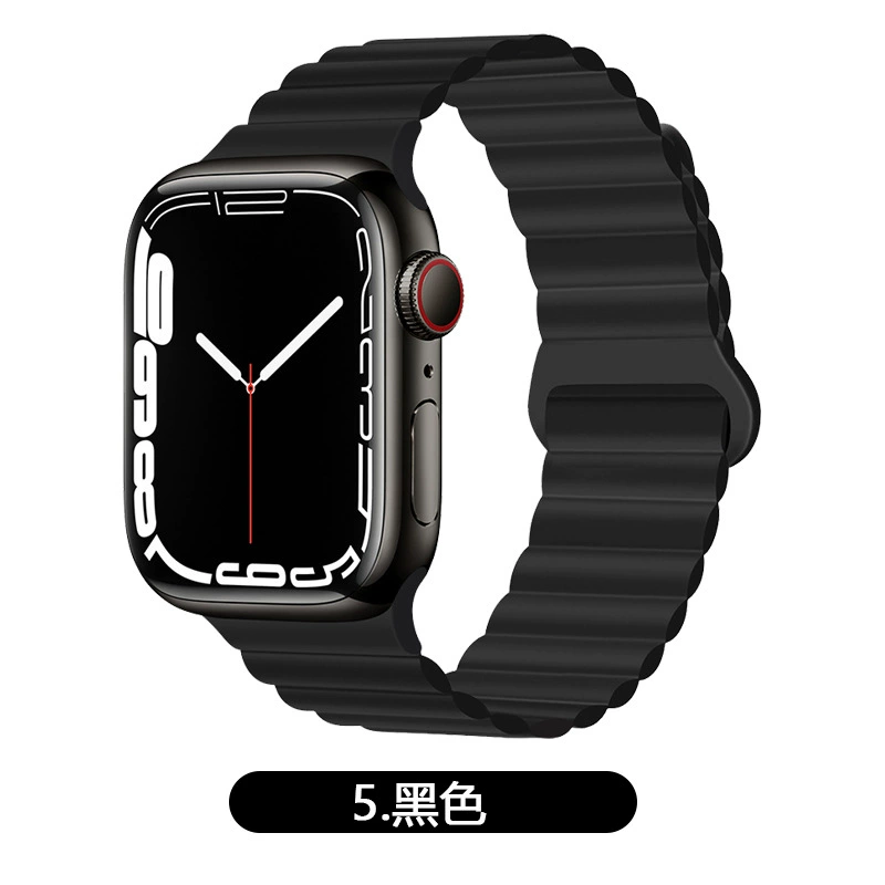Подходит ремешок Apple Watch двухцветный магнитный силикон IWATCH1-9 поколения/SE