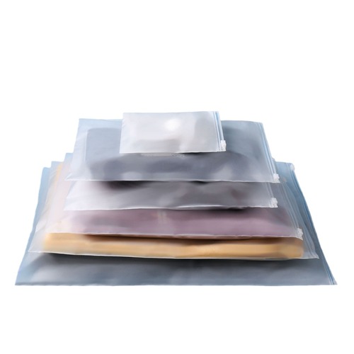 Transparent frosted zipper bag for storing clothes, packaging bag, self-sealing bag, plastic packaging bag, clothing zipper bag
