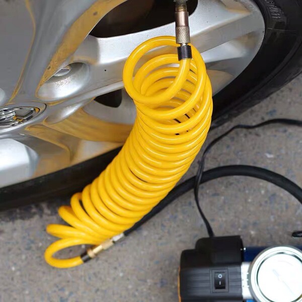 Yellow telescopic air pump