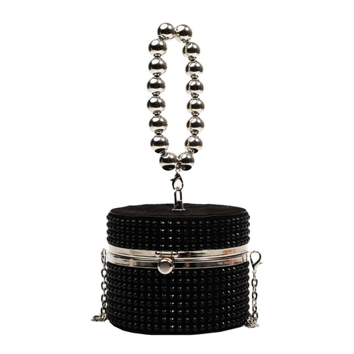 Niche cross-border new women's bag personalized diamond handbag bag ins chain messenger bag cylinder bag lipstick bag