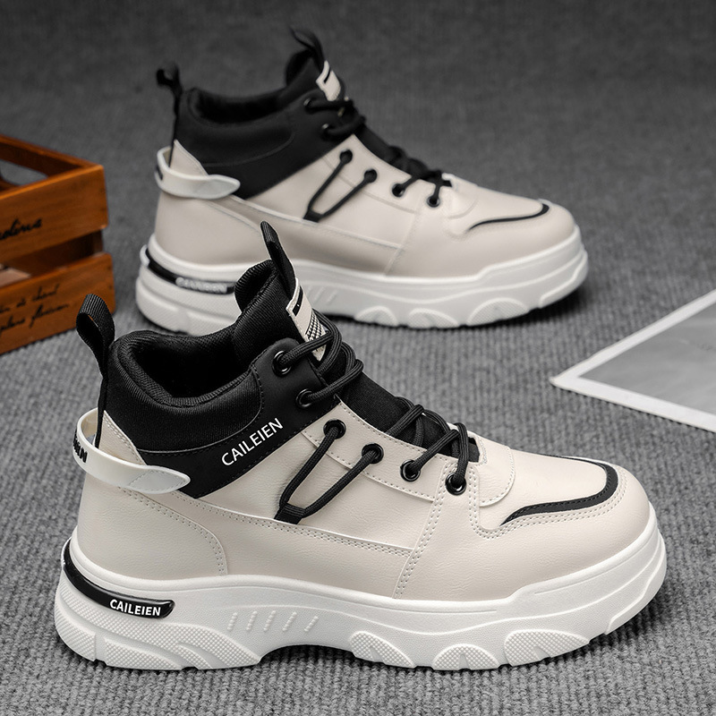 Zapatos masculinos de otoño, nuevas botas Martin de alta gama, tendencias masculinas, ropa de trabajo, zapatos de trabajo antideslizantes, botas cortas de ocio
