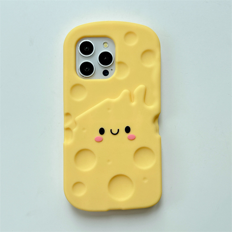 Cartoon 3D Cheese Expression Iphone14 Case Suitable for Apple 17/16/15Promax Phone Case Anti-Drop 18P Cartoon 3D Cheese Expression Iphone14 Case Suitable for Apple 17/16/15Promax Phone Case Anti-Drop 18P