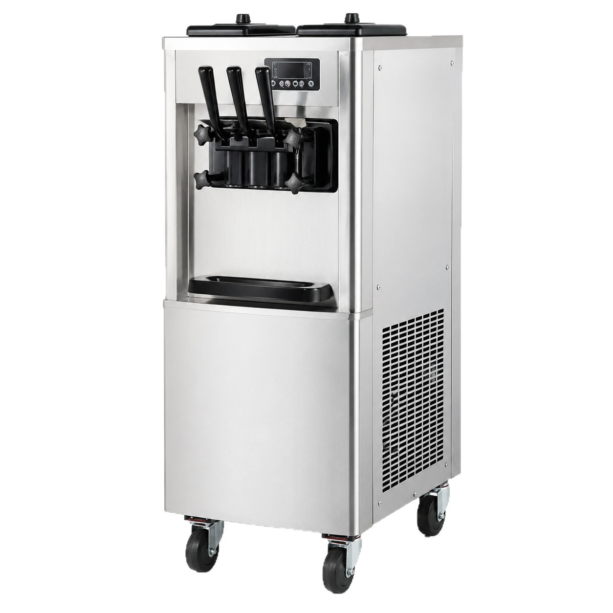 Máquina de helado suave comercial con tres sabores con preenfriamiento máquina de helado miniatura de escritorio máquina automática de confita fábrica de fuente
