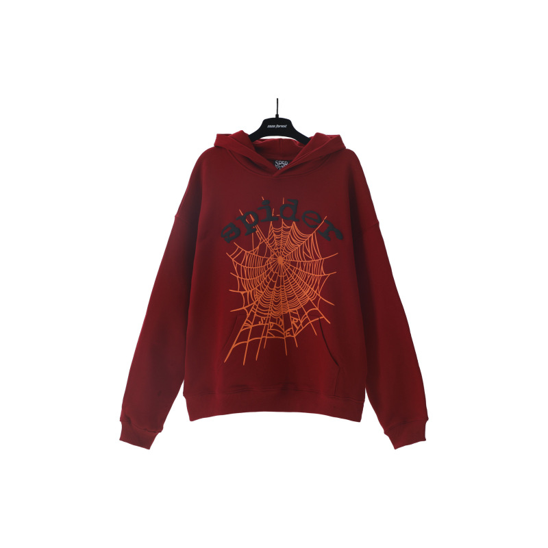 Sp1derヒップホップ歌手Young Thugと同じスタイルのフォームレター555555カップル用パーカーPinkスウェットシャツ|undefined