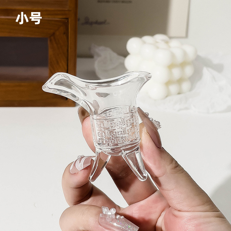 Botella de vino antigua creativa, copa de vino blanco de vidrio, dispensador de vino pequeño, copa de emperador antiguo, personalidad del hogar, copa de licores
