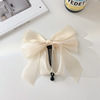 Ponytail with bow, advanced hairgrip, hairpins, internet celebrity, high-quality style, bright catchy style