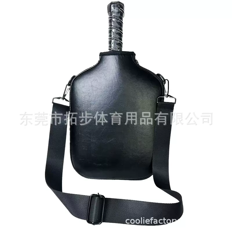 高品质皮料匹克球拍套 可调节匹克球拍单肩包 通用款球拍套