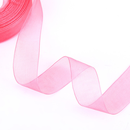 Wholesale transparent packaging ribbons, small fragrance gift box ribbons, colorful overlay floral ribbons, snow gauze ribbons