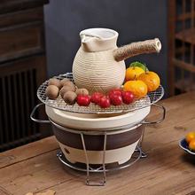 围炉煮茶烧烤炉木炭炉打边炉碳炉泥炉陶土大号便携式茶炉露营户外