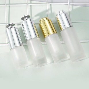 Frosted Glass Dropper Bottle 5ml 10ml 15ml Essence Liquid Dispensing Bottle Press Essential Oil Bottle Frosted Texture
