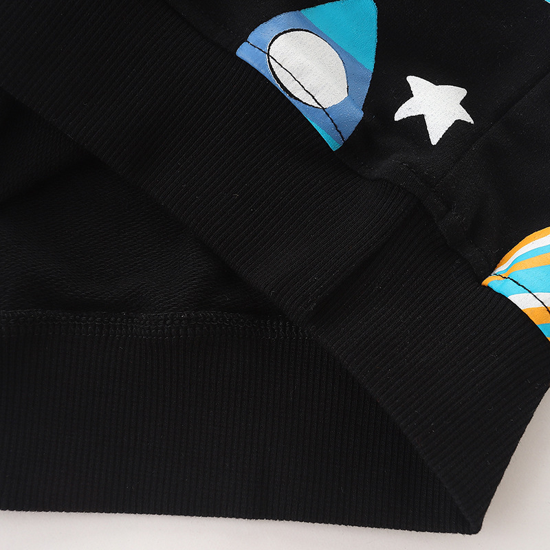 Otoño nueva sudadera para niños estilo europeo y americano dibujos animados impreso cuello redondo camisa de manga larga para niños jersey top lote mixto