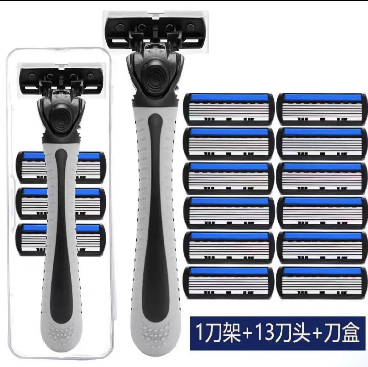 Cross-Border 6-Layer Manual Razor for Men, Women's Shaving Razor, Hair Removal Razor, Source Factory Delivery, Multi-Function