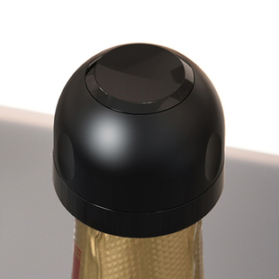 Sealed Champagne Wine Stopper, Sparkling Wine Bottle Stopper, Mini Black Leak-Proof Water Bottle Stopper, Fresh-Keeping Stopper, Home Commercial Stopper