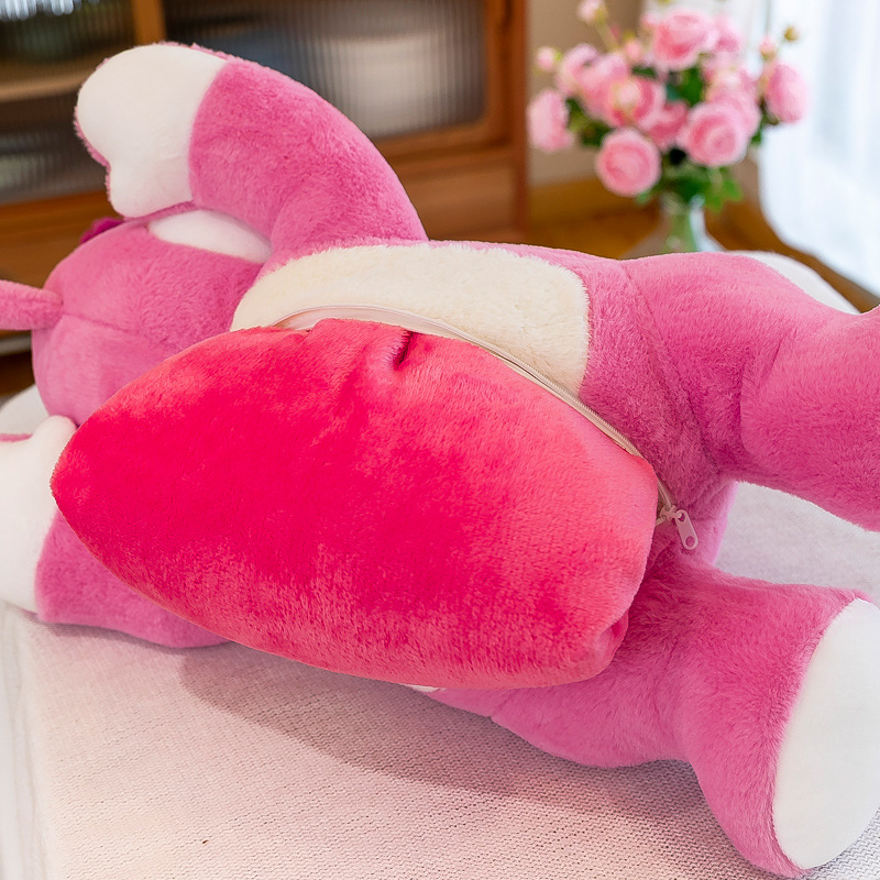 Oso de fresa almohada edredón de doble uso dos-en un coche aire acondicionado edredón cojín de oficina niños siesta manta regalo