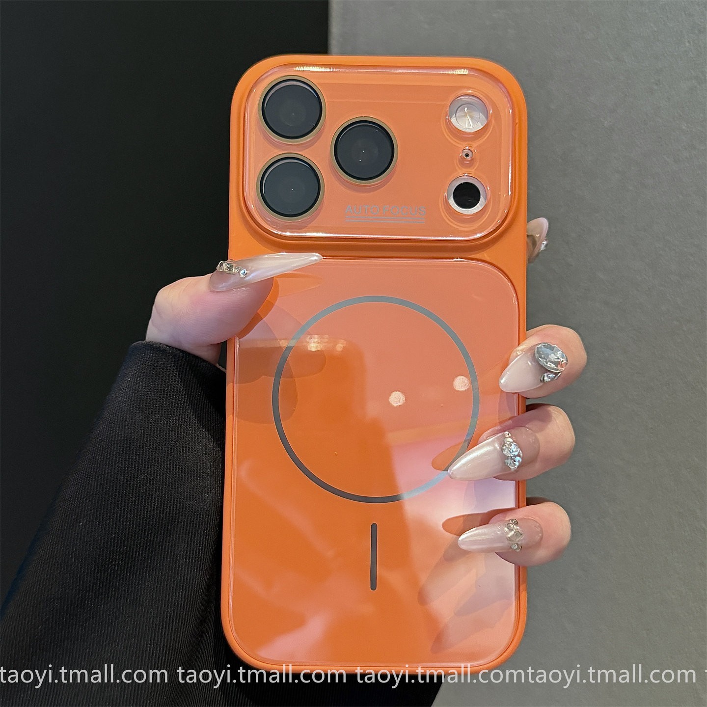 Aplicable para iPhone 17 segundos Corning vidrio magnético caso de teléfono de alto nivel sensación de dopamina manzana 15pro color sólido