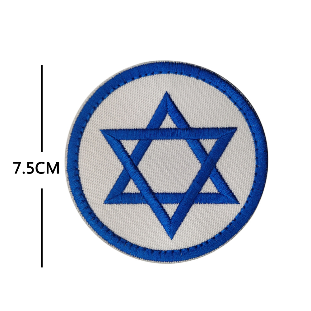 Bandera tailandesa en stock bandera asiática banderas israelíes Bandera de Israel pegatinas de tela brazalete de Velcro parche bordado