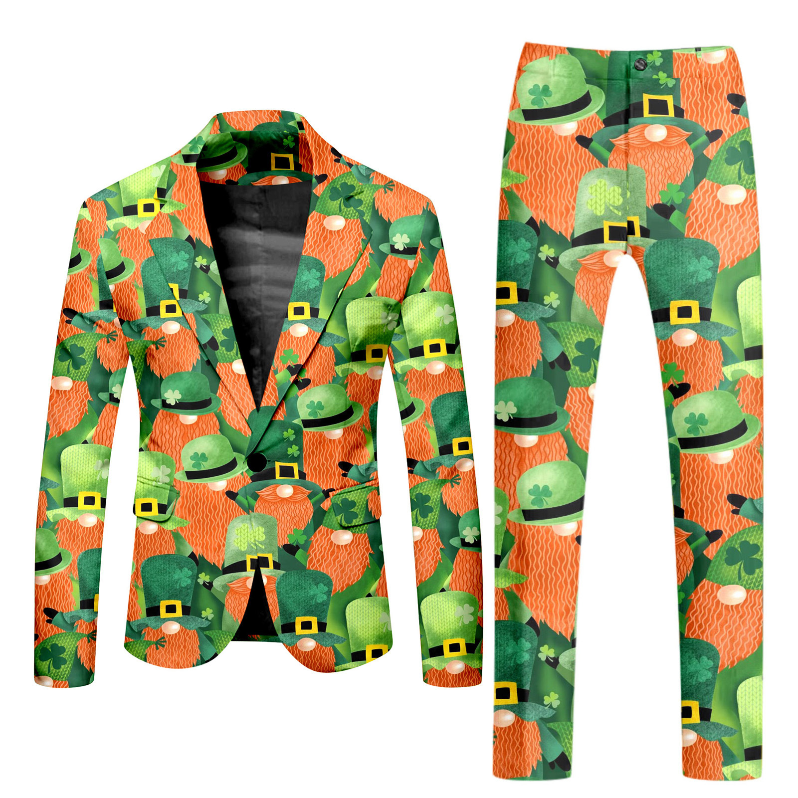 Traje verde fresco y enérgico Traje de estilo de personalidad casual de negocios Traje de un solo botón Pantalones delgados WL8-MR7
