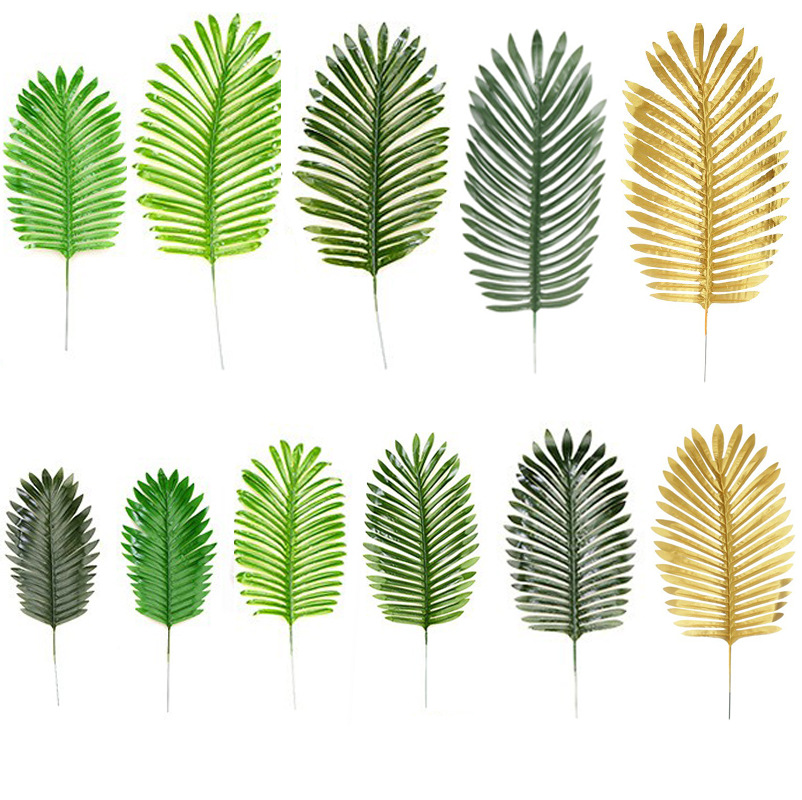 Artificial sunflower leaf scattered tail leaf green plant decoration iron leaf artificial plant wedding balloon matching shooting props