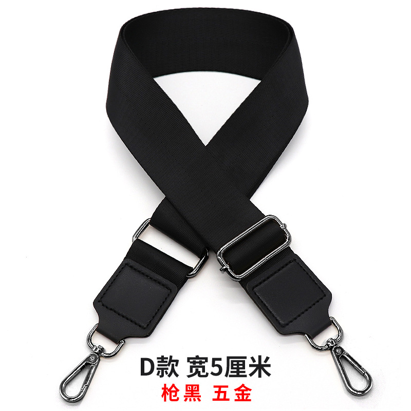 5CM herringbone black-black leather-black buckle