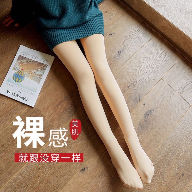 Light leg socks artifact women's autumn and winter one-piece pants fleece-lined thickened imitation nylon leggings warm pants outer wear pantyhose