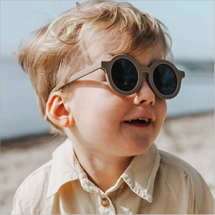 New Cute Round Frame Children's Sunglasses Baby Decorative Anti-UV Sunglasses Men's and Women's Glasses Wholesale Dropshipping