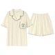 Palace Style Pajamas Women's 2025 New Summer Short-sleeved Shorts suit Women's Cotton Summer Outwear Home Clothes