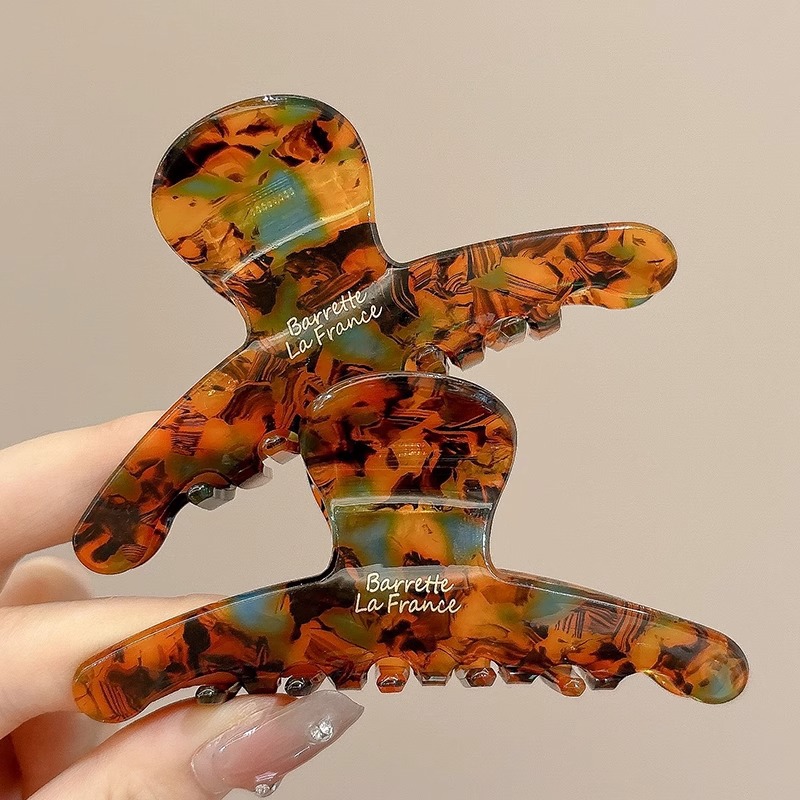 Gran clip de agarre de ácido acético retrógrado francés, clip de pescado, clip de cabello sofisticado, clip de cabello de alta calidad, pinza de cabello para el cabello.
