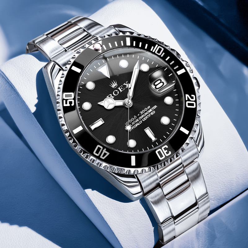 Original Authentic Green Water Ghost Watch Men's Quartz Watch Fully Automatic Casual Classic Foreign Trade Wholesale Fashion Laojia Model