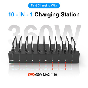 65W USB-C Fast Charging Station for Chromebook Tablet Laptop