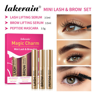 Lakerain Mini Eyebrow and Eyelash Set Mascara Eyebrow Liquid Peptide Mascara Set