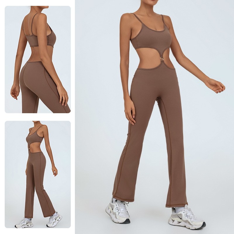 Yoga de mujer con cojín de pecho chaleco desnudo desmontable arriba y abajo pantalones deportivos de fitness de dos piezas