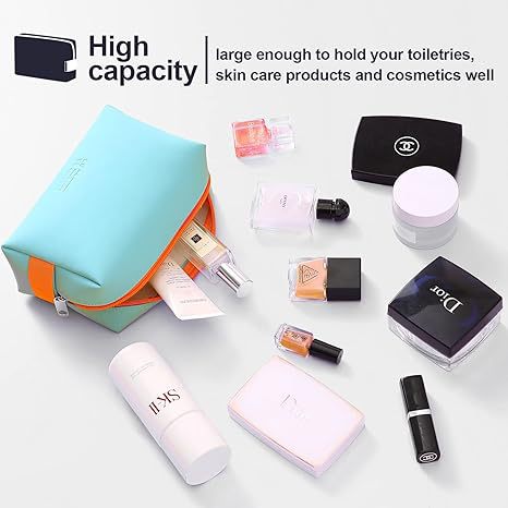 Bolsa de cosméticos de PU estilo coreano con LOGO personalizado, bolsa de aseo de mano estilo ins para mujer, bolsa de almacenamiento impermeable, bolsa de cosméticos portátil