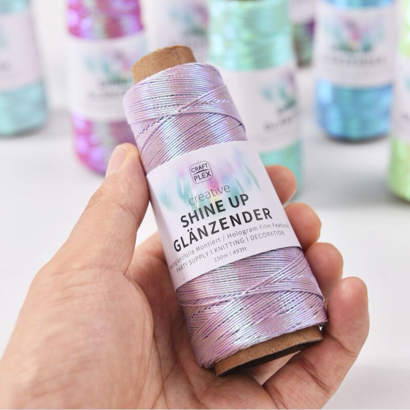 Cross-Border Same Style 1mm Iridescent Gold and Silver Core-Spun Thread 150m Bright Color Thread Holographic Thread DIY Crochet Thread